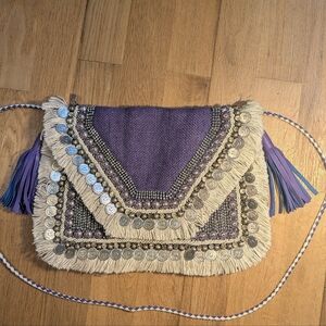 Revolve SHASHI Purple Embellished Boho Purse